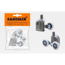 Alsó görgő zuhanykabinhoz, 21 mm, rugós, dupla 2db/cs.