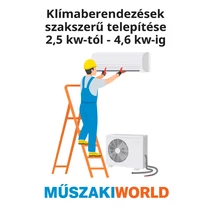 Klímaberendezések szakszerű telepítése 2,5 kw-tól - 4,6 kw-ig