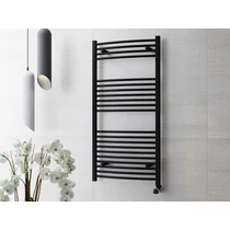 Törölközőszárító radiátor fekete, íves 120cm * 50cm  