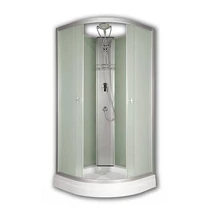 Sanimix 22.126 PRIMO Negyedköríves Üveghátfalas zuhanykabin tető nélkül Primo 90x90x200