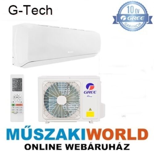 Gree G-tech 2,7 kw (GWH09AECXB-K6DNA1A) Téliesíttet, inverteres, 3D légáram, wifi, Hűtő-fűtő split klíma (R32)