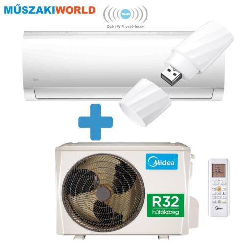 Midea Blanc Inverter 5,3 kw (R32) Integrált WIFI, Inverteres Hűtő-fűtő split klíma