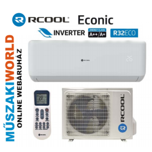 RCOOL ECONIC (3) 9 2,6 Kw (GRAE09B1-GRAE09K1) Inverteres, Hűtő-fűtő split klíma (R32)