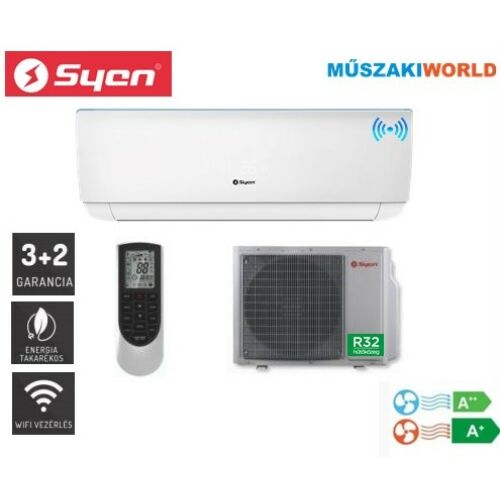 Syen Bora Plusz 3,5 kw (SOH12BO-E32DA4A2) Inverteres, wifi, Hűtő-fűtő split klíma (R32)