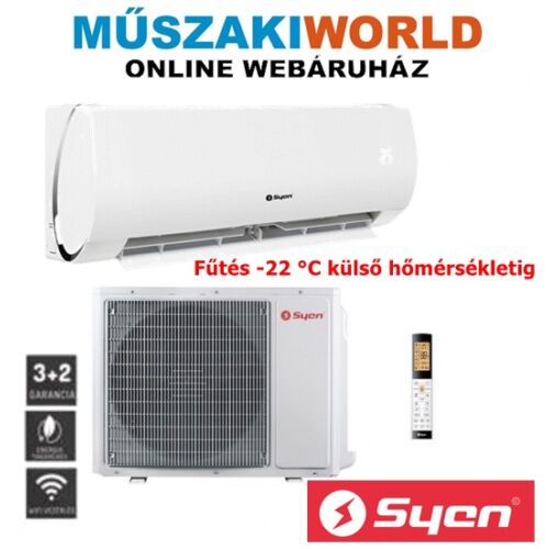 Syen Muse inverter 3,5 kw (SOH12MU-E32DA1D2) Téliesíttet, inverteres, wifi, Hűtő-fűtő split klíma (R32)