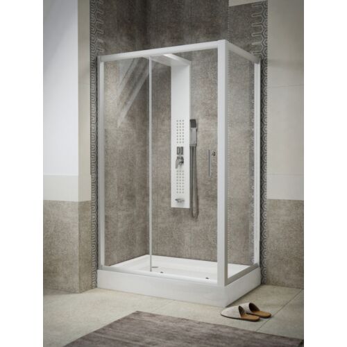 Sanimix 22.8706 Szögletes zuhanykabin elhúzható ajtóval és tálcával