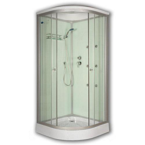Sanimix 22.1058 WHITE Fehér üveghátfalas hidromasszázs zuhanykabin 90x90x215